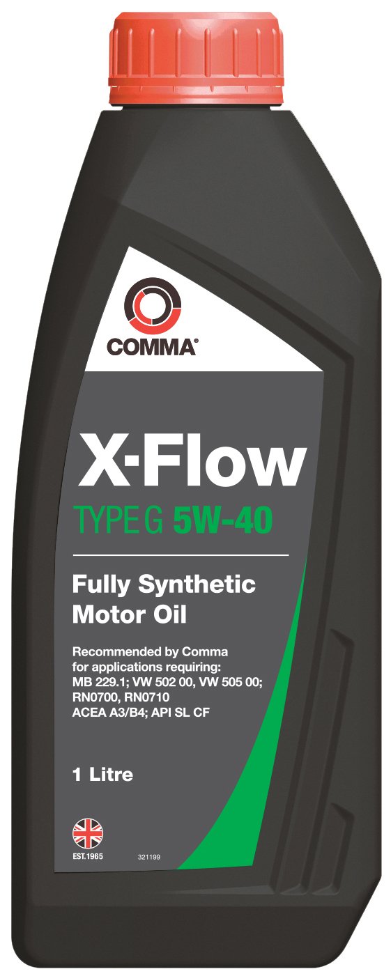 Comma XFG1L 1L X-Flow Type G Fully Synthetic 5W40 Motor Oil
