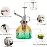 ZIUHEOA Plant Mister Glass Watering Bottle 200ML Retro Yellow Blue Gradient view 2