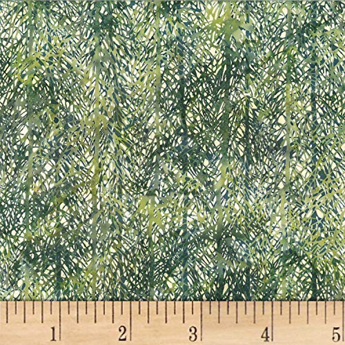 Hoffman Fabrics Bali Batik Trees Spinach Fabric Fabric by the Yard
