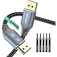 8K DisplayPort 1.4 Cable 8 Feet/2 Pack,Adoreen DP Cord(From 1.5-30FT)8K@60Hz 4K@144Hz 2K 1080P@240Hz 32.4Gbps HBR3 HDCP HDR,F