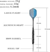 LARRITS Professional Steel Tip Darts Set 23g with Black Aluminium Shafts view 4