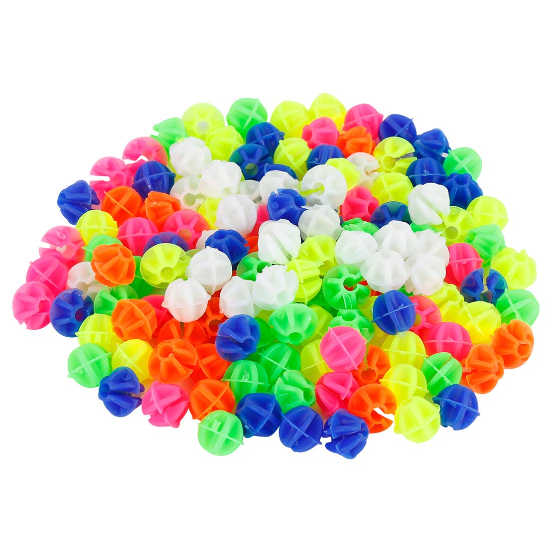 X AUTOHAUX 140pcs Bike Bicycle Wheel Spoke Bead Round Shaped Bead Clip Colorful
