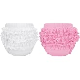 Durio Ruffle Baby Bloomers Cotton Diaper Covers for Girls 0-2T | Soft Cotton Stretch, Back Ruffle Bloomers, Easy Diaper Covers, Toddler Girls Under Dress Shorts, Daily Wear for 0-24M