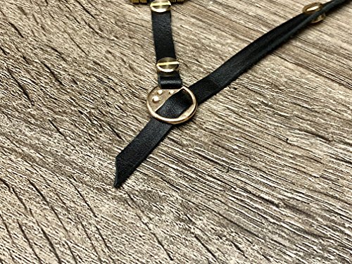 Black Leather Bracelet For Apple Watch Series 1 2 & 3 Handmade Multi Wrap Accessory Apple Watch Band With Gold Metal Jewelry Rivets & Connectors Unique Fashion Strap Wristband