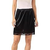 GYS Women's Half Slips for Under Dresses A-line Lace Trim Mini Underskirt