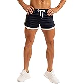 Ouber Men's Fitted Shorts Bodybuilding Workout Gym Running Tight Lifting Shorts