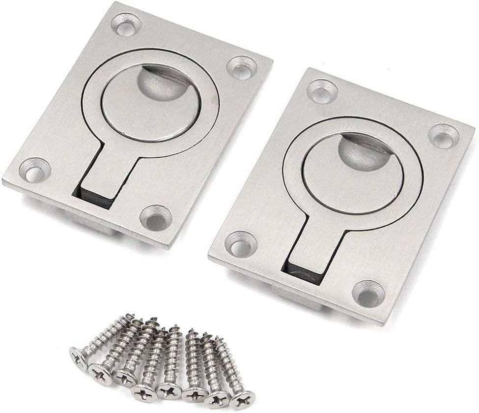 Bestgle 2 Packs Flush Ring Plull Handle Hatch Locker