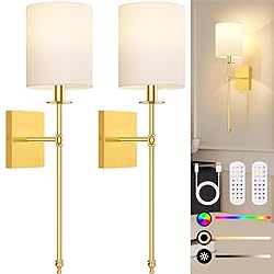 27 Inch Wall Sconces Battery Operated Set of