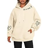FAYALEQ Christian Sweatshirt For Women God Is Good Hoodies Faith Pullover Bible Verse Long Sleeve Tops
