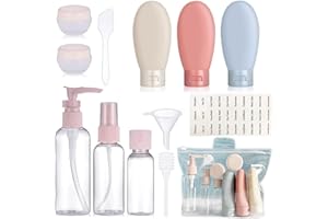 Travel Bottles for Toiletries, 13Pcs TSA Approved Travel Containers Leakproof Refillable Squeezable Containers, Travel Essent