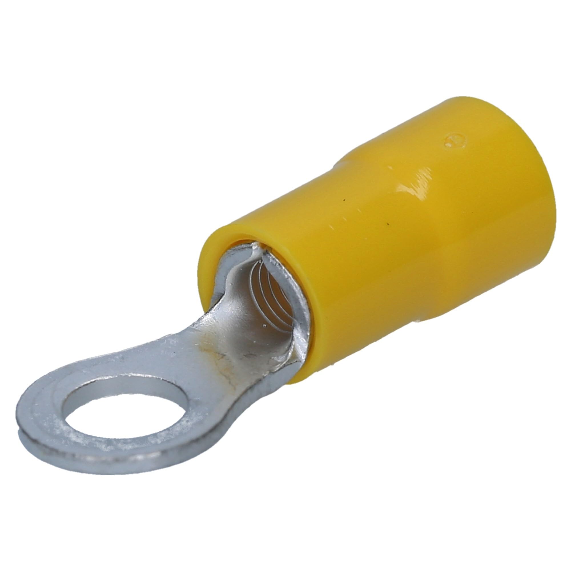Kalitec Yellow M12 Copper PVC Insulated Ring Terminal 4-6 mm² Cable Lug