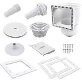 Kefly Above Ground Pools Skimmer with Accessories, Thru-Wall Skim | for All Standard Pool Wall Cutouts