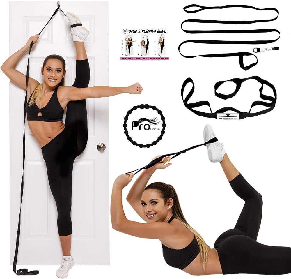 Stunt Stand Door Flexibility & Stretching Leg Strap - Great for Cheer, Dance, Gymnastics or Any Sport! Free How-to-Use Links Included …