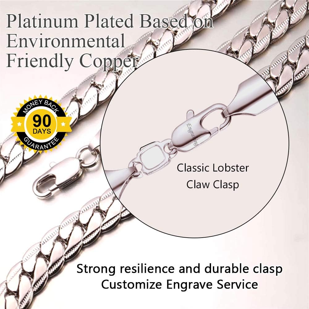 U7 Men Women 18K Gold Plated Necklace 