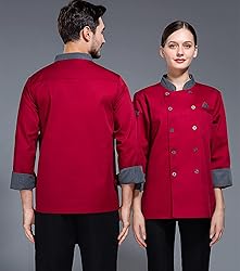 Unisex Double-Breasted Chef Coat Back Full Mesh