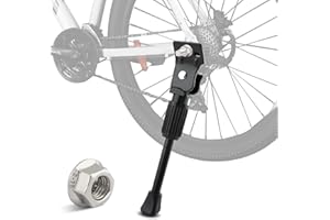 QWLWBU Bike Kickstand, Aluminum Alloy Bicycl-e Kickstand for 16 Inch Wheel Kickstand for Kids Bike Bicycl-e Accessories Replacement for Rear Mount Bikes Wheel(Black)(Black)