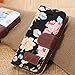 Iphone 5 Case, Shensee Fashion Flip Magnetic Wallet Floral Jacquard Leather Cover Case for Iphone 5c, Women Bag, Dirt-resistant, Anti-knock, Rhinestone Case, Compact, Elegant, Stylish, Card Slots for Carrying Id, Cash and Credit Cards (Black)