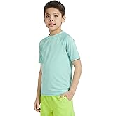 Lands' End Boys' Swim UPF 50 Plus Short Sleeve Sun Tee Rash Guard Shirt