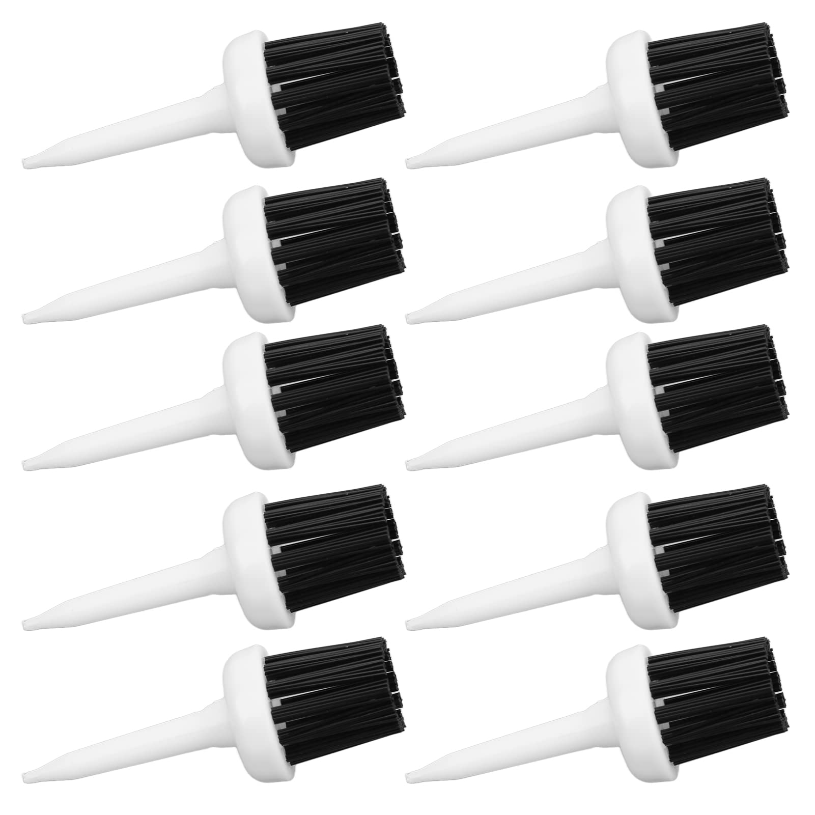Tees Brush Type, Tees Low Resistance, 10pcs Unbreakable Driver Training Plastic Tees for Outdoor Accessories (Black Hair)