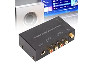 EIMSOAH PP400 Phono Turntable Preamp, Stereo Input Output Record Player Amplifier with Independent Knob Control, 100 240V (US Plug)