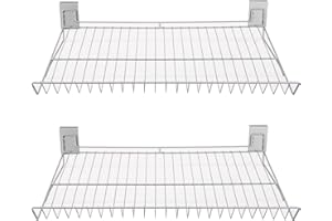 Crownwall Slatwall Steel 30-Inch(L) by 13.5-Inch(W) Wire Shoe Rack Compatible Slat Wall, 2-Pack