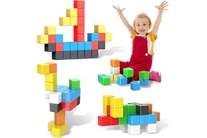 KOIEMAY Magnetic Building Blocks Toys for Toddler Girls Boys Age 2-4 3-5 4-8 Upgraded 3D STEM Montessori Sensory Toys for Early Learning Games Birthday for 3 4 5 6 Year Old Boys Girls