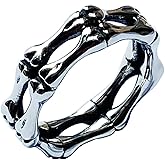 ZMY Home Death Skull Ring for Men Stainless Steel Jewelry Biker Rings Scary Death Ring Skull for Gifts