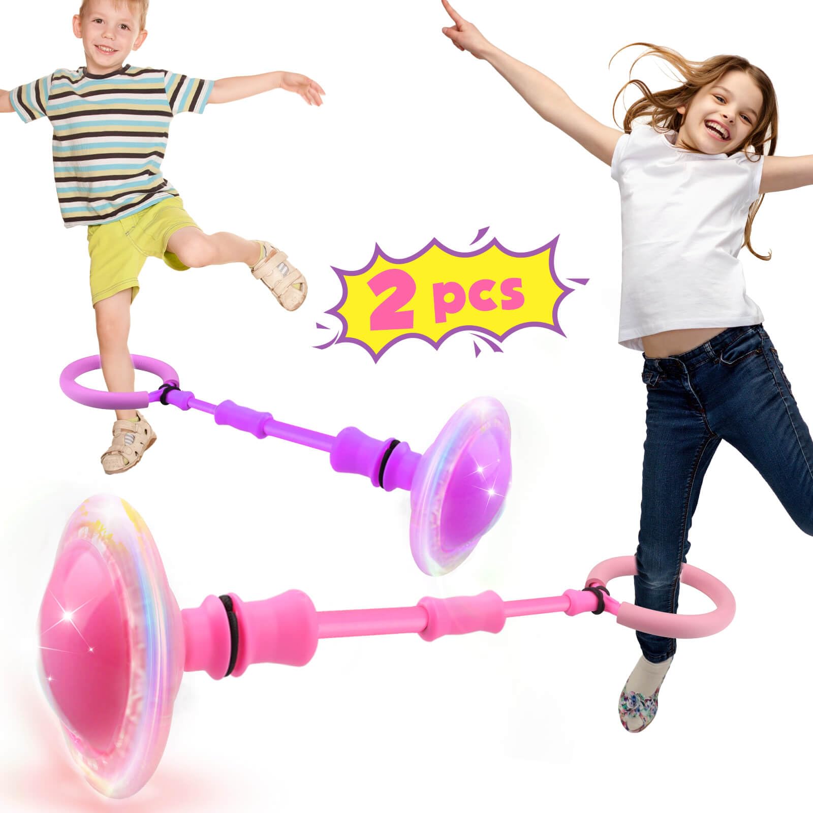 Britik Ankle Skip Ball for 3-8 Year Old Kids: 2 Pcs Sports Fitness Toy for Boys Girls - Outdoor Fun Play Games Swing Ball Presents for 3 4 5 6 7 8 9 10 Year Olds