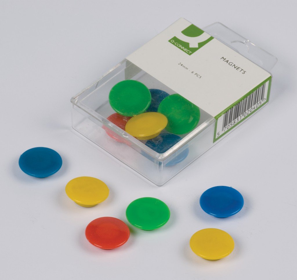 Q-Connect KF02040 Magnetic Clamps – Any Diameter 20 mm, Assorted, Set of 6