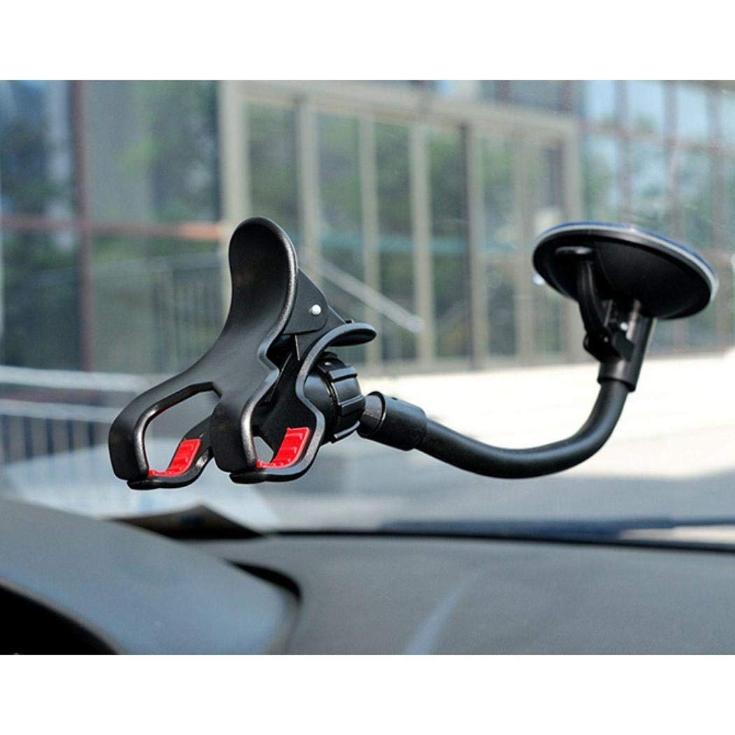 UpBeauty Generic 360 Degree Rotation Adjustable Arm Double Clip Car Cell Phone Holder Stands