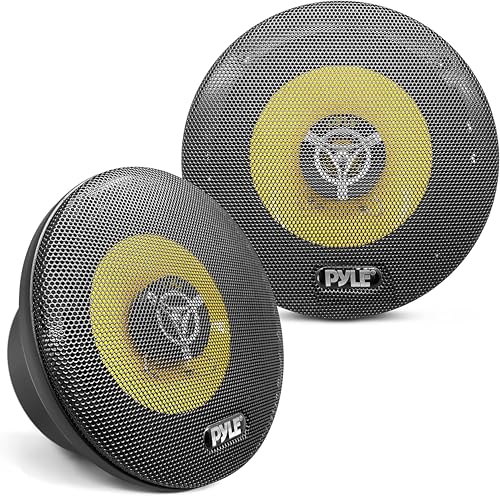 Pyle Car Audio Speakers Triaxial, 17cm 3-Way System, 280W Peak, 140W RMS, Coaxial Door Speakers, 4 Ohm, Full Range Sound, Easy Install, Round Shape, Stereo Upgrade