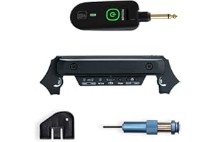 VR-ROBOT baile Wireless & Wired Acoustic Guitar Pickup System, 80mm-120mm Sound Hole Guitar Pickup Magnetic Force plus microphone double support Guitar Amp