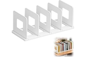 Adjustable File Sorter Organizer - Sturdy Plastic Desktop & Closet Storage for Home Office, Dividers Customize Purses Books F
