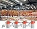 Dephen 100W LED Temporary Work Light-14000Lumen LED Construction Lights 5000K Temporary lights Daisy Chain Portable Hanging Lights with Outlet & Hook for Outdoor Indoor Jobsite Light