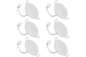 Homdec 3-Inch 12 Volt RV LED Recessed RV Puck Light with Quick Connector, 3500K Bright White, RV Interior Light for RV Boat Trailer Camper Motorhome Truck Yacht Van, 6Packs