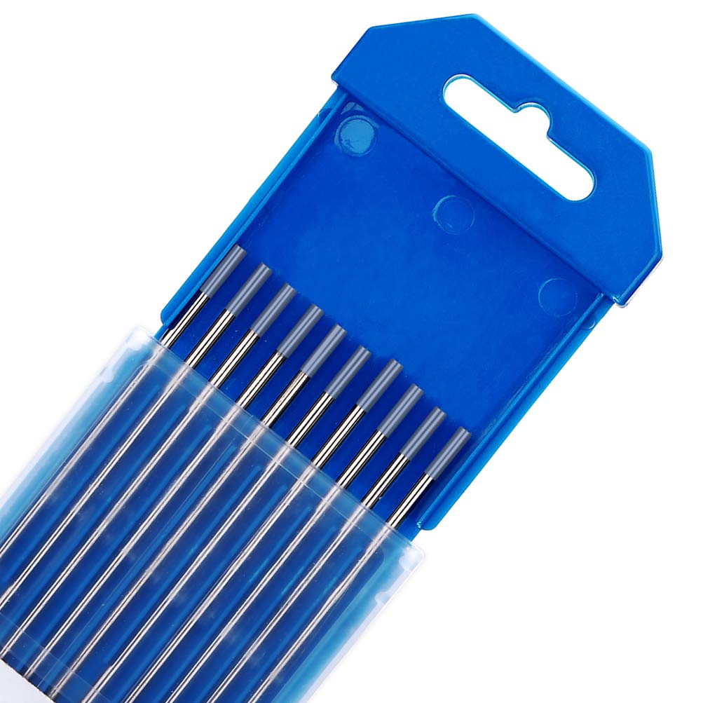 TEN-HIGH TIG Tungsten Electrodes, Cerium 2%, WC20(Grey) Cerium Tungsten Electrode for TIG Welding, 2.4mm x175mm 10pcs Pack.