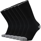 KMM Men Cotton Full Thick Cushion Crew Socks Moisture Control Heavy Duty Work Boot Warm Thermal Wicking Sweat Anti Blisters