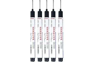Pack of 5 Industrial Markers Marking Pen with Quick Dry Inks for Hole Labeling on Concrete Materials Permanent Marker