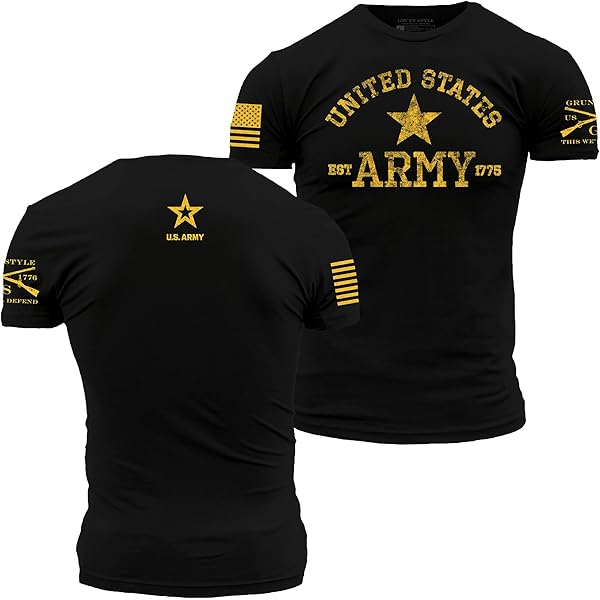 Amazon.com: 7.62 Design U.S. Army Classic T-Shirt Black SM