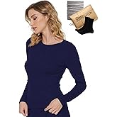 MERINNOVATION Merino Wool Base Layer Women - 100% Merino Wool Shirts for Women Lite - Midweight Long Sleeve Thermal Tops