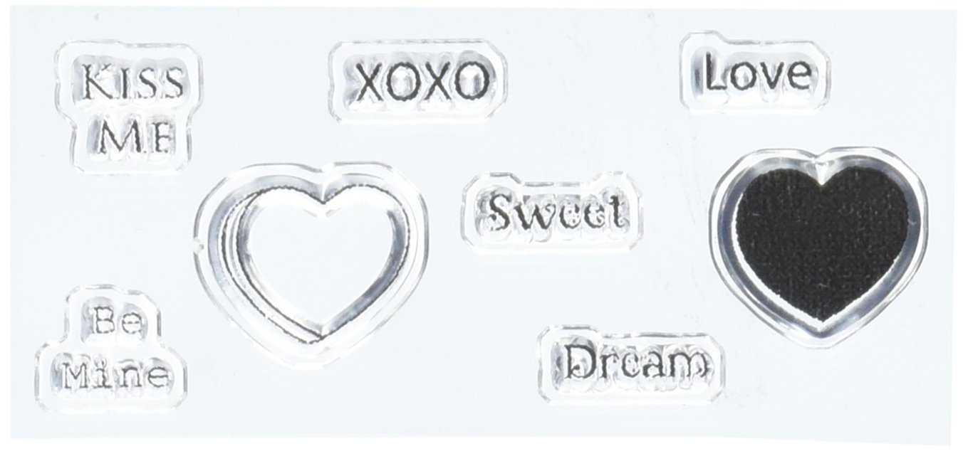 Two Paper Divas Clear Stamps 6 x 4.5-inch, Conversation Hearts