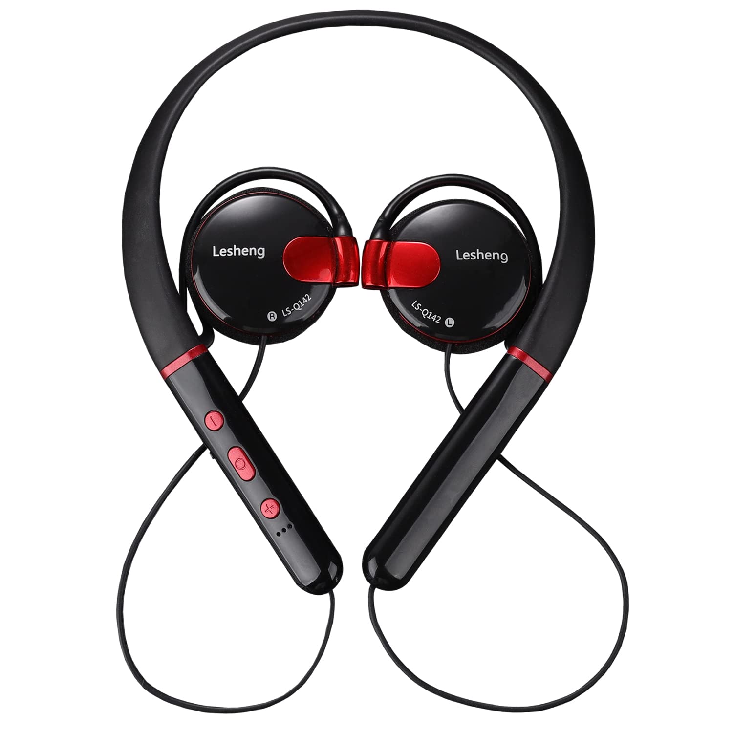 LEQINGCHUN Neck-mounted wireless Bluetooth headset 5.1, ear-hook stereo headset with noise-cancelling microphone，Can insert the memory card to play songs