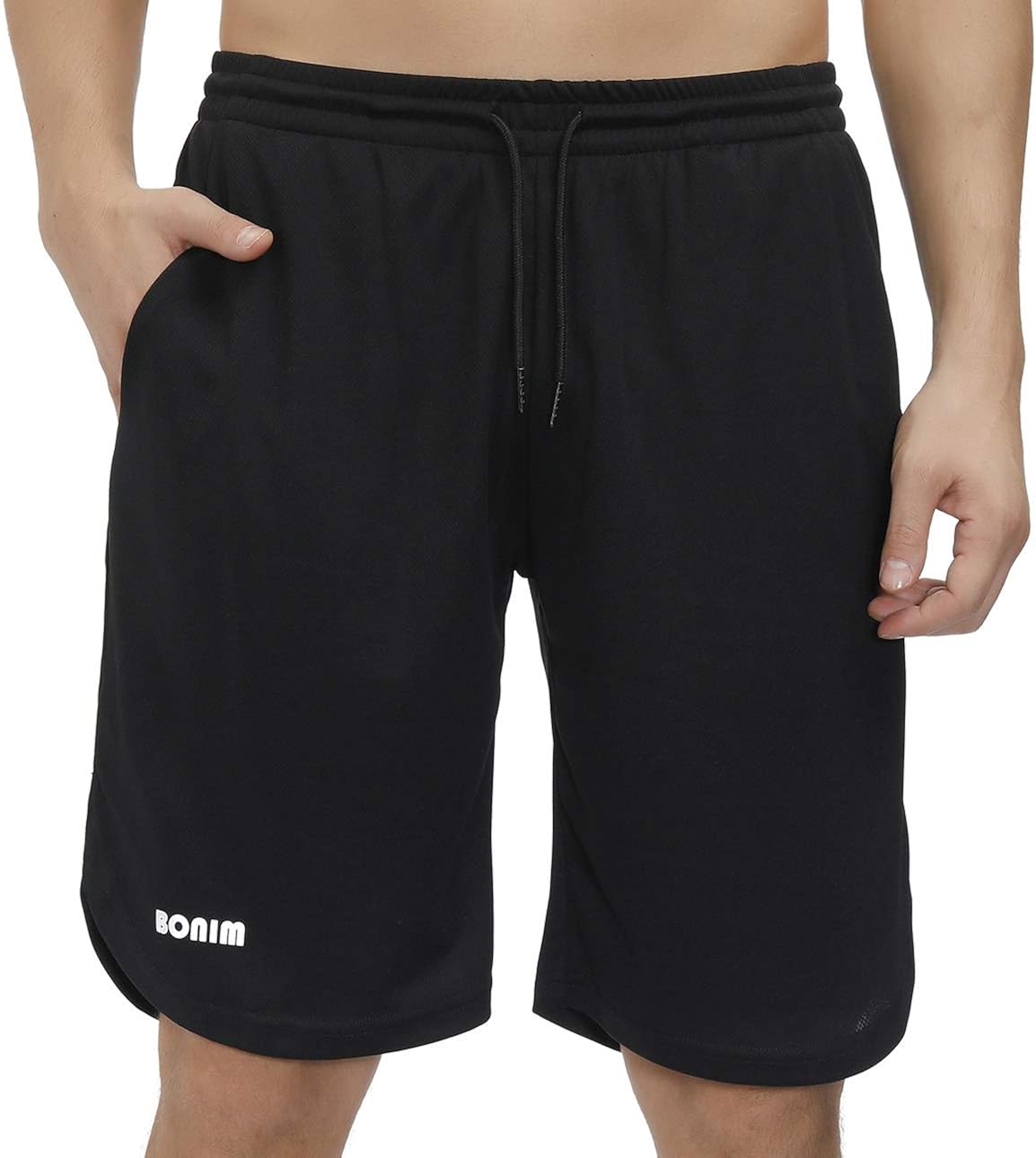 bonim Mens 2 in 1 Running Shorts, Quick Dry Workout Athletic Shorts with Pocket & Towel Loop: Clothing