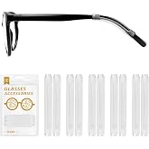 YR Soft Silicone Eyeglasses Temple Tips Sleeve Retainer, Anti-Slip Elastic Comfort Eyeglass Ear Grippers for Eyeglasses Sunglasses Reading Glasses Eyewear, 5 pairs - Clear