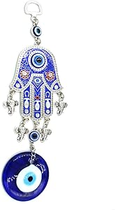 MUYE Blue Evil Eye Hanging Decoration Amulet Wall Hanging Home Decor Car Pendant (RHRUAN)