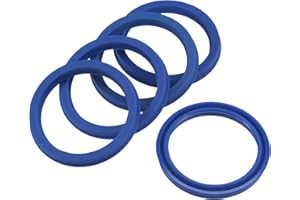 YOKIVE 5 Pcs UHS Radial Shaft Seals, Industry PU Oil Seals for Hydraulic Cylinders (Blue, 50-mm ID x 60-mm OD 7-mm Width)