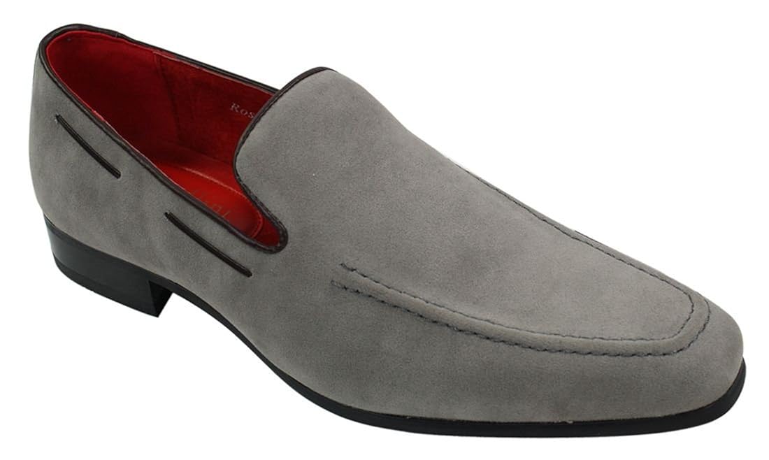 Mens Suede Slip On Loafers Driving Shoes Formal Smart Casual Leather