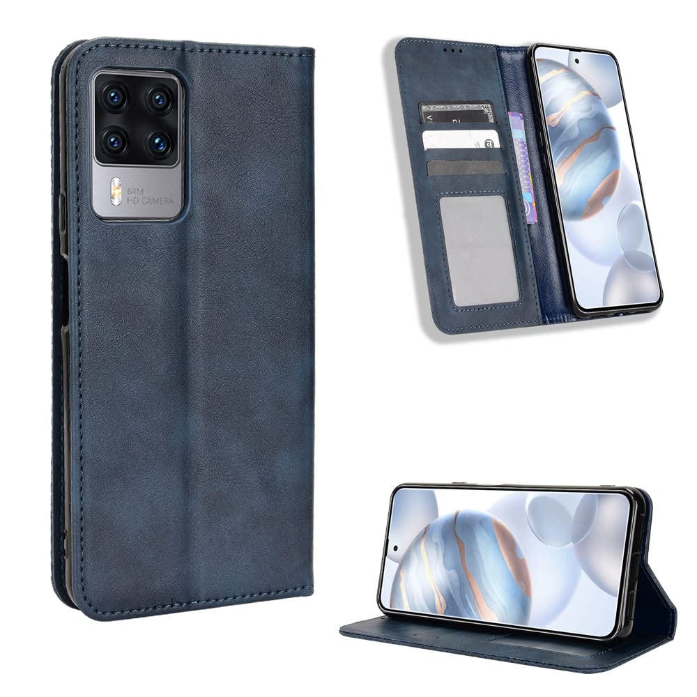 Cubot X50 Case [Wallet Case] [Kickstand] [Card Slots] [Magnetic Flip Cover] Compatible with Cubot X50 Smartphone(Blue)
