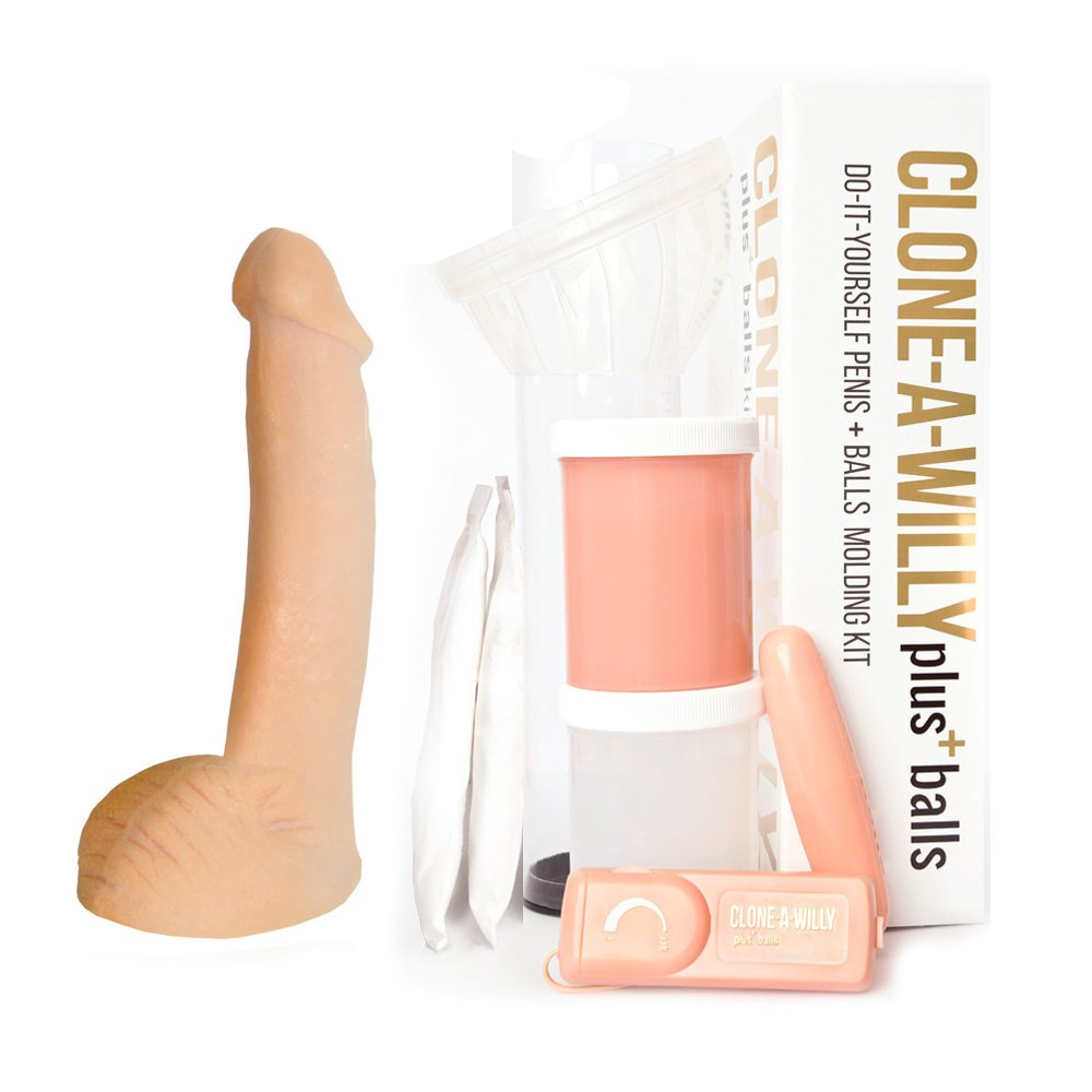 Clone-A-Willy Plus Balls Realistic Vibrator Silicone Penis Moulding Kit - Light Tone