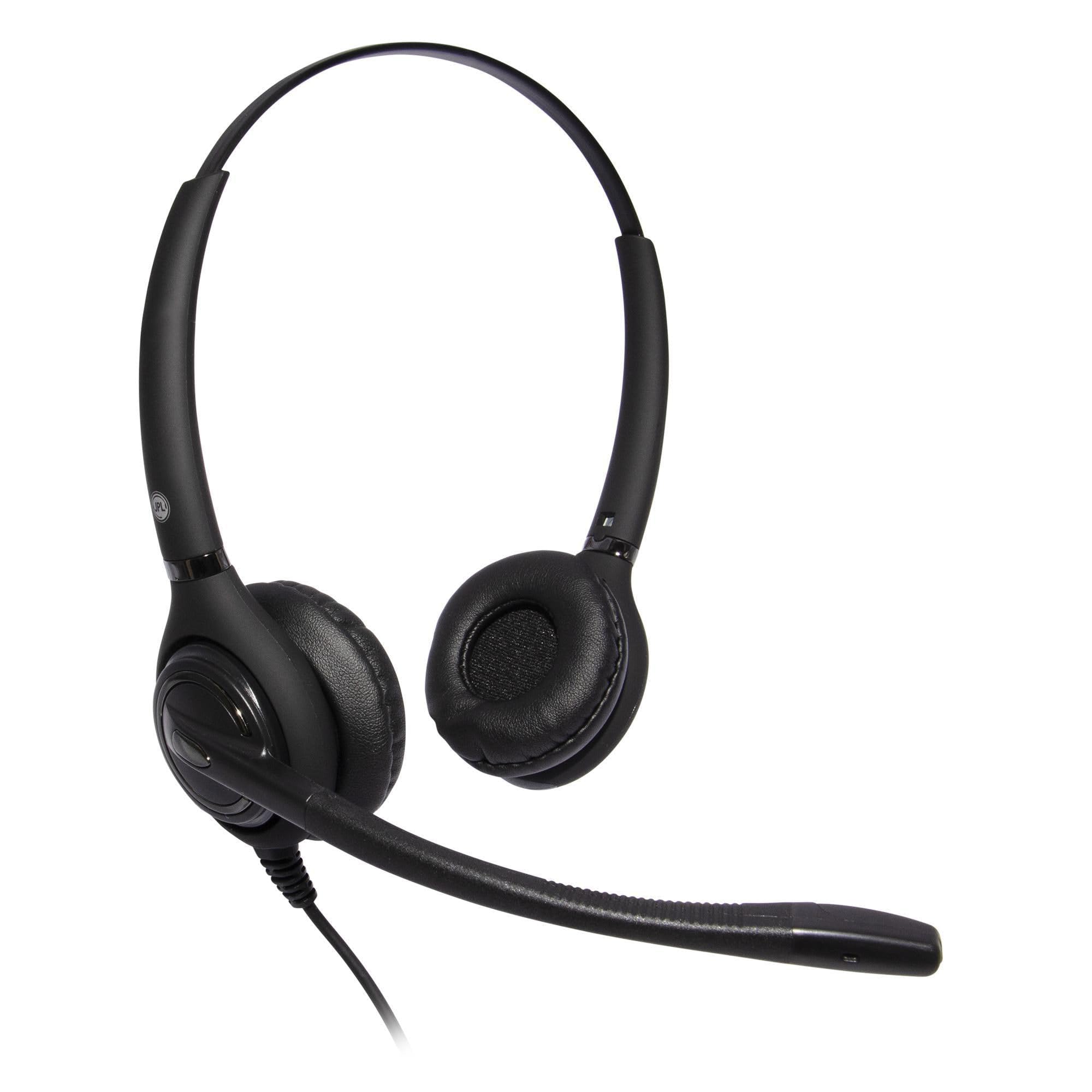 JPL Headset 502S-USB Monaural, Corded, Unified Communications Certified, Universal Plug & Play, In-line Control, Surround Shield Noise Cancelling Microphone (Ideal for Remote Home Workers) – Black
